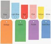 Merchandise Tags, White #2 (1-1/8 x 3/4), Hole-with String - Box of 1,000  Tags